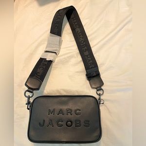Marc Jacobs Flash Leather Crossbody/Messenger Bag Black Style h107l01sp22-001